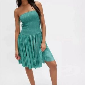 Free People FP One Maya Convertible Midi Skirt Smocked Pull-on Tie Dress XS